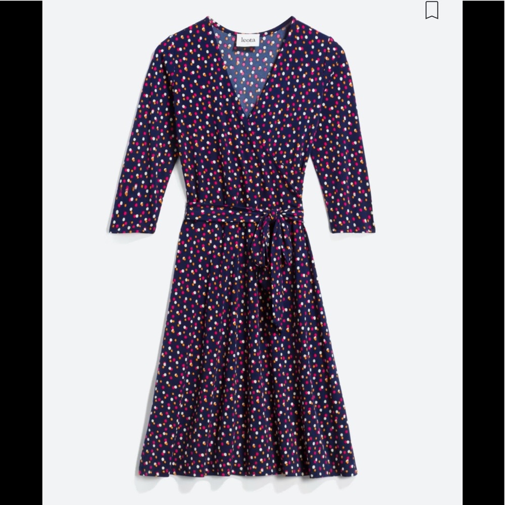 Leota Reye Faux Wrap Jersey Dress size XL